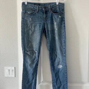 J Crew Toothpick Mid-rise Denim Medium-Light Wash Jeans